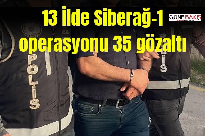 13 ilde Siberağ-1 operasyonu 35 gözaltı