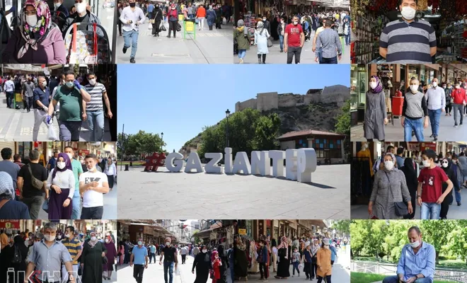 Gaziantep’te sosyal mesafe kuralına yeterince uyulmuyor