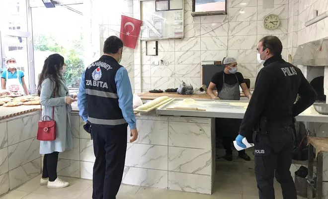 Gaziantep’te Covid-19 tedbirleri kapsamında iş yerleri denetlendi