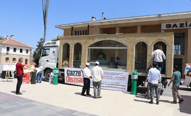 Minia Kudüs tırı Gaziantep'te