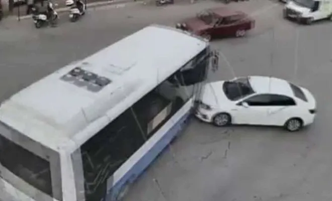 Gaziantep'teki kazalar mobese kameralarında