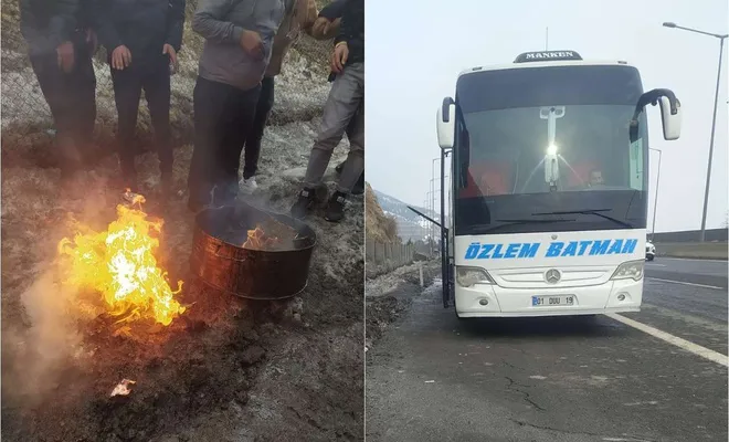 12 saattir arızanın giderilmesini bekleyen yolculardan otobüs firmasına tepki