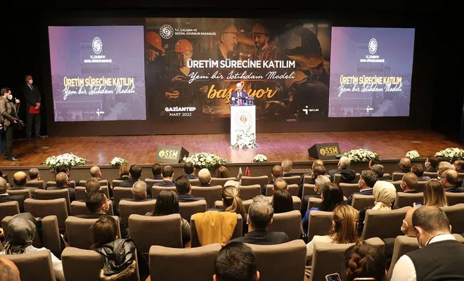 Bakan Bilgin “Üretim Sürecine Katılım Programı”nı Gaziantep’te açıkladı