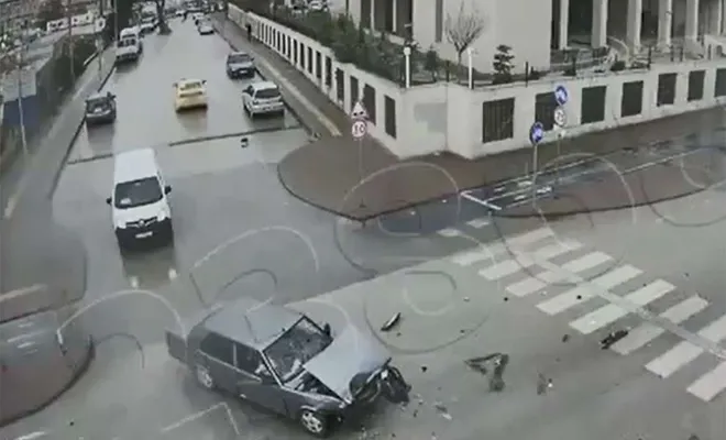 Gaziantep'te meydana gelen trafik kazaları kameralara yansıdı