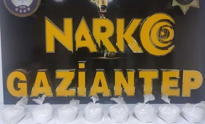 Gaziantep'te 8 kilogram uyuşturucu madde ele geçirildi