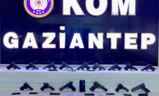 Gaziantep’te silah kaçakçılığı operasyonu: 2 gözaltı