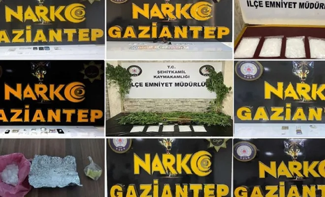 Gaziantep'te uyuşturucu operasyonu: 37 tutuklama