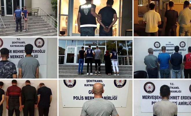 Gaziantep'te asayiş uygulamasında 141 kişi tutuklandı