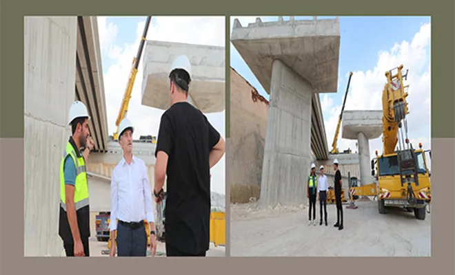 Yeşilvadi üç katlı köprülü kavşak adım adım yükseliyor