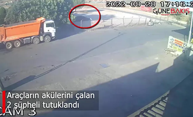 Araçların akülerini çalan 2 şüpheli tutuklandı