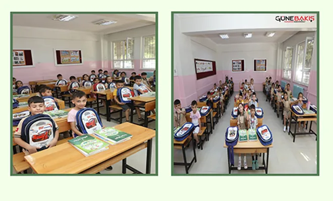 Çanta ve kırtasiye malzemeleri 1’inci sınıflara dağıtıldı