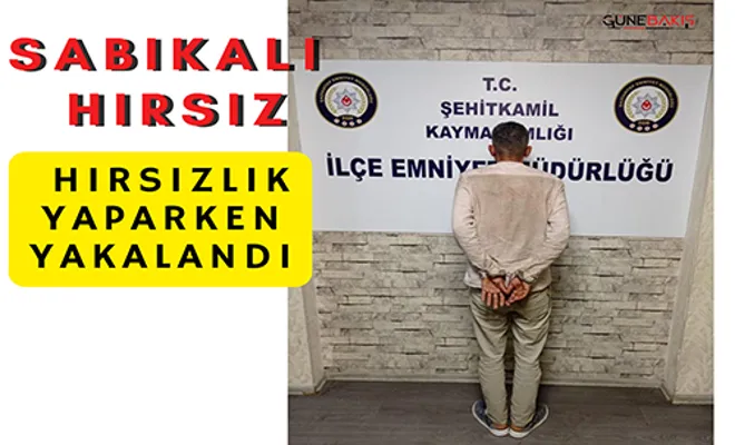 Sabıkalı hırsız hırsızlık yaparken yakalandı