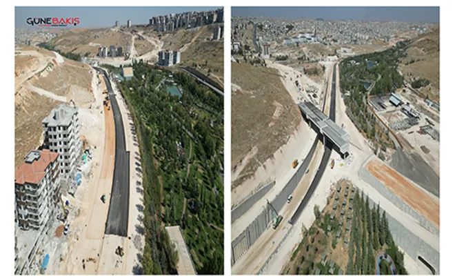 Yeşilvadi 3 katlı köprülü kavşak asfaltlanıyor