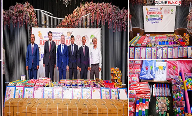 Ana sınıfı öğrencilerine kırtasiye seti armağan edildi