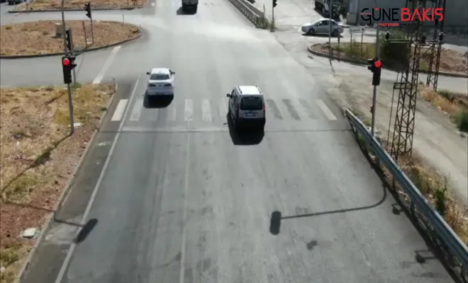 Nizip’te drone destekli trafik denetimi