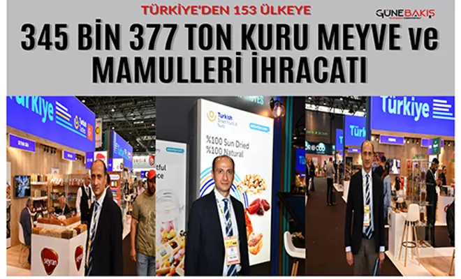 Türkiye’den 153 ülkeye 345 bin 377 ton kuru meyve ve mamulleri ihracatı