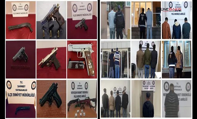 Gaziantep’te asayiş operasyonunda 134 kişi tutuklandı 