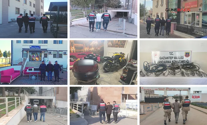 Gaziantep’te Jandarma’dan hırsızlara operasyon: 31 gözaltı