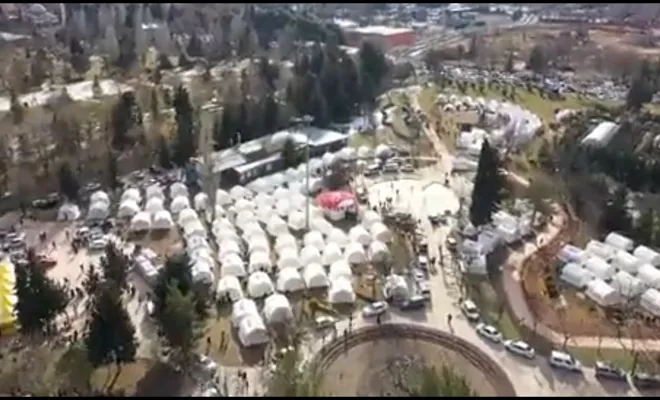 Gaziantep’te Afet Koordinasyon Merkezi Çadırları kuruldu.