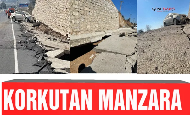 İslahiye-Hatay kara yolunda korkutan manzara!