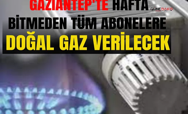 Gaziantep'te hafta bitmeden tüm abonelere doğal gaz verilecek