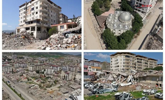 Kaldırılan enkazlar sonrası Nurdağı'nın son hali havadan görüntülendi