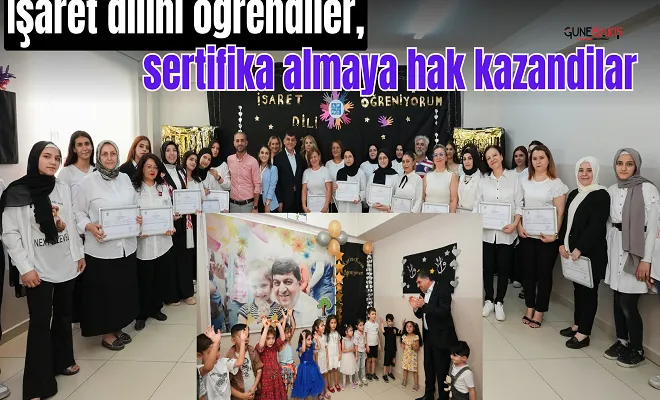 İşaret dilini öğrendiler, sertifika almaya hak kazandılar