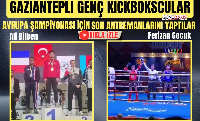 Gaziantepli genç Kickbokscular Avrupa Şampiyonası için son antremanlarını yaptılar