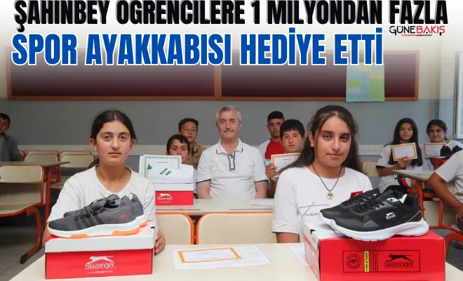 Şahinbey öğrencilere 1 milyondan fazla spor ayakkabısı hediye etti
