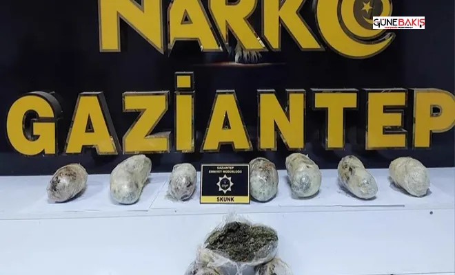 Gaziantep'te 3 kilo 300 gram skunk ele geçirildi