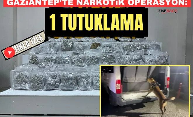 Gaziantep’te narkotik operasyon: 1 tutuklama