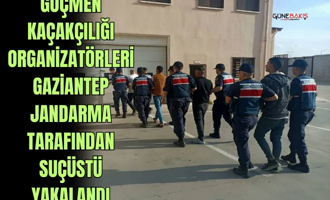 Göçmen kaçakçılığı organizatörleri Gaziantep Jandarma tarafından suçüstü yakalandı