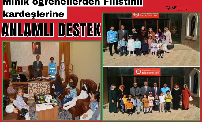 Minik öğrencilerden Filistinli kardeşlerine anlamlı destek