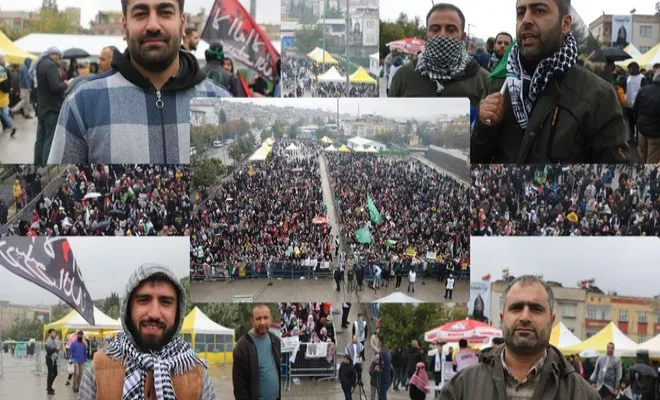 Gaziantep'te Kudüs ve Aksa Tufanı'na Destek Mitingi'ne katılan vatandaşlar duygularını paylaştı