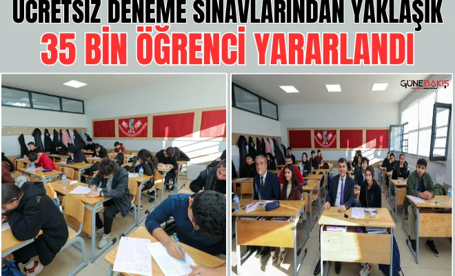 Ücretsiz deneme sınavlarından yaklaşık 35 Bin öğrenci yararlandı