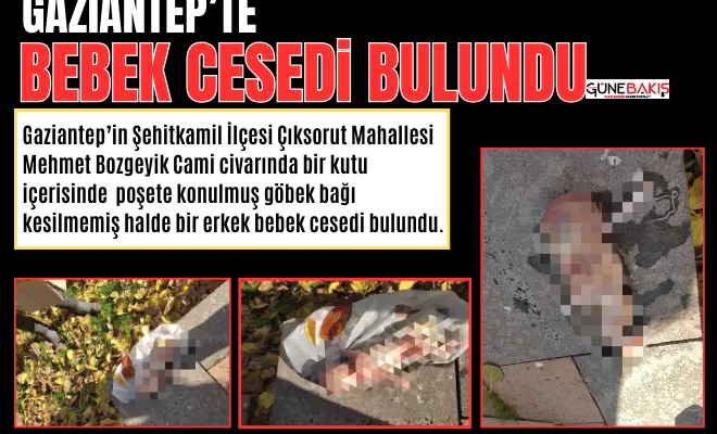Gaziantep’te bebek cesedi bulundu