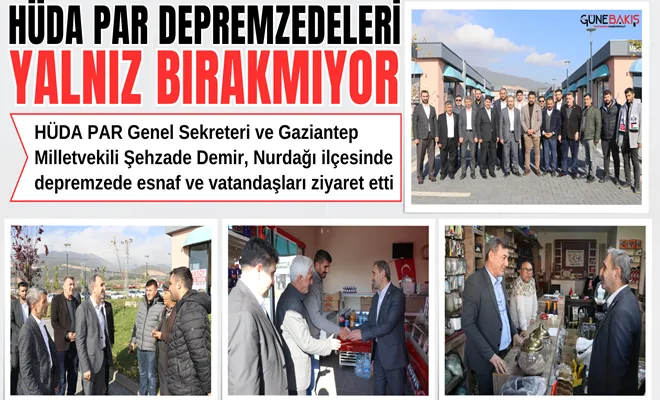 HÜDA PAR depremzedeleri yalnız bırakmıyor