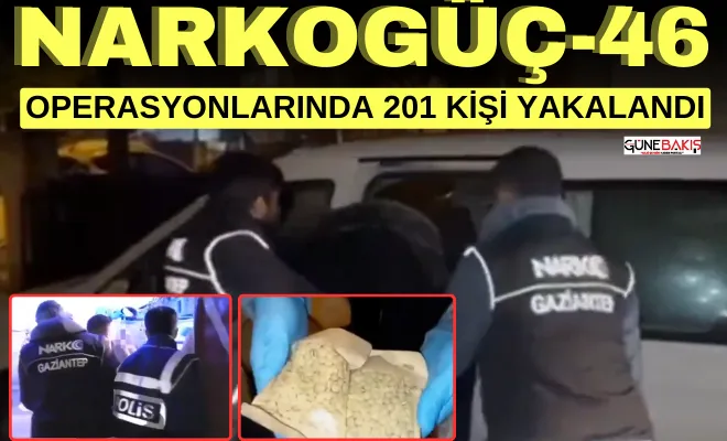 ‘NARKOGÜÇ-46’ Operasyonlarında 201 kişi yakalandı