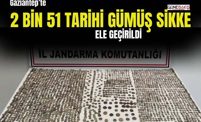 Gaziantep’te 2 bin 51 adet tarihi sikke ele geçirildi: 2 gözaltı