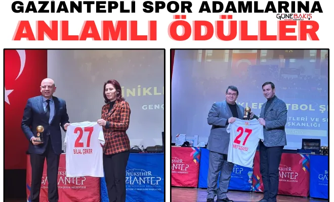 Gaziantepli spor adamlarına anlamlı ödüller
