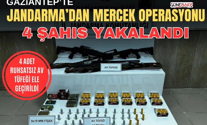 Jandarma’dan mercek operasyonu: 4 şahıs yakalandı