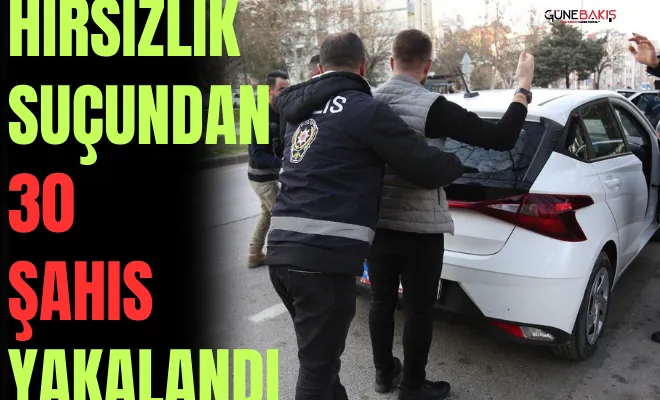 Hırsızlık suçundan 30 şahıs yakalandı