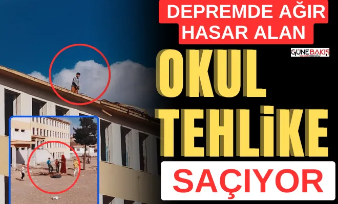 Depremde ağır hasar alan okul tehlike saçıyor 