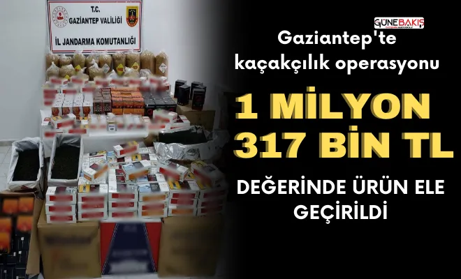 Gaziantep'te kaçakçılık operasyonları: 1 Milyon 317 bin TL değerinde ürün ele geçirildi