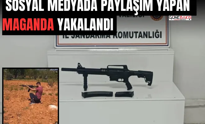 Sosyal medyada paylaşım yapan maganda yakalandı