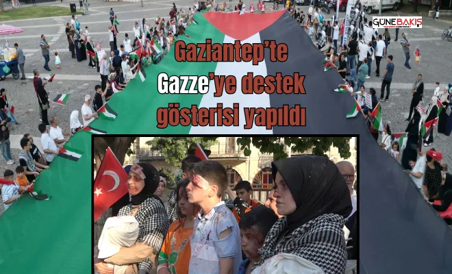 Gaziantep’te Gazze’ye destek gösterisi yapıldı