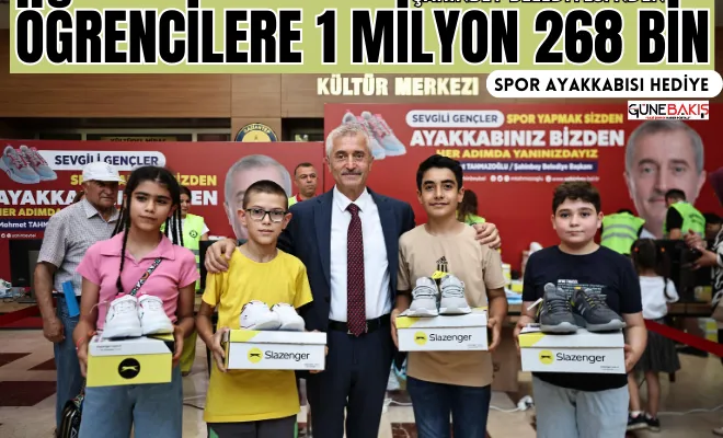 Şahinbey Belediyesi’nden öğrencilere 1 milyon 268 bin spor ayakkabısı hediye