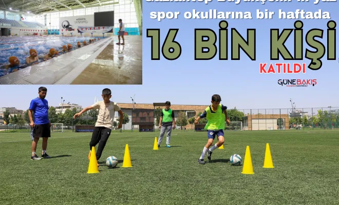 Gaziantep Büyükşehir’in yaz spor okullarına bir haftada 16 bin kişi katıldı 