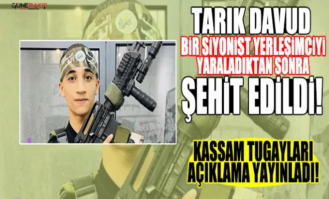 Tarık Davud, bir siyonist yerleşimciyi yaraladıktan sonra şehit edildi!