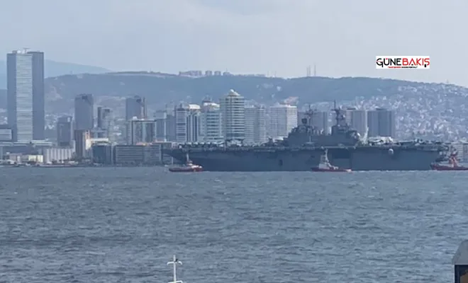 İsrail’i koruyan ABD gemisi İzmir Limanı'nda!
